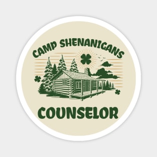 Funny Retro St Patricks Day - Camp Shenanigans Counselor Magnet